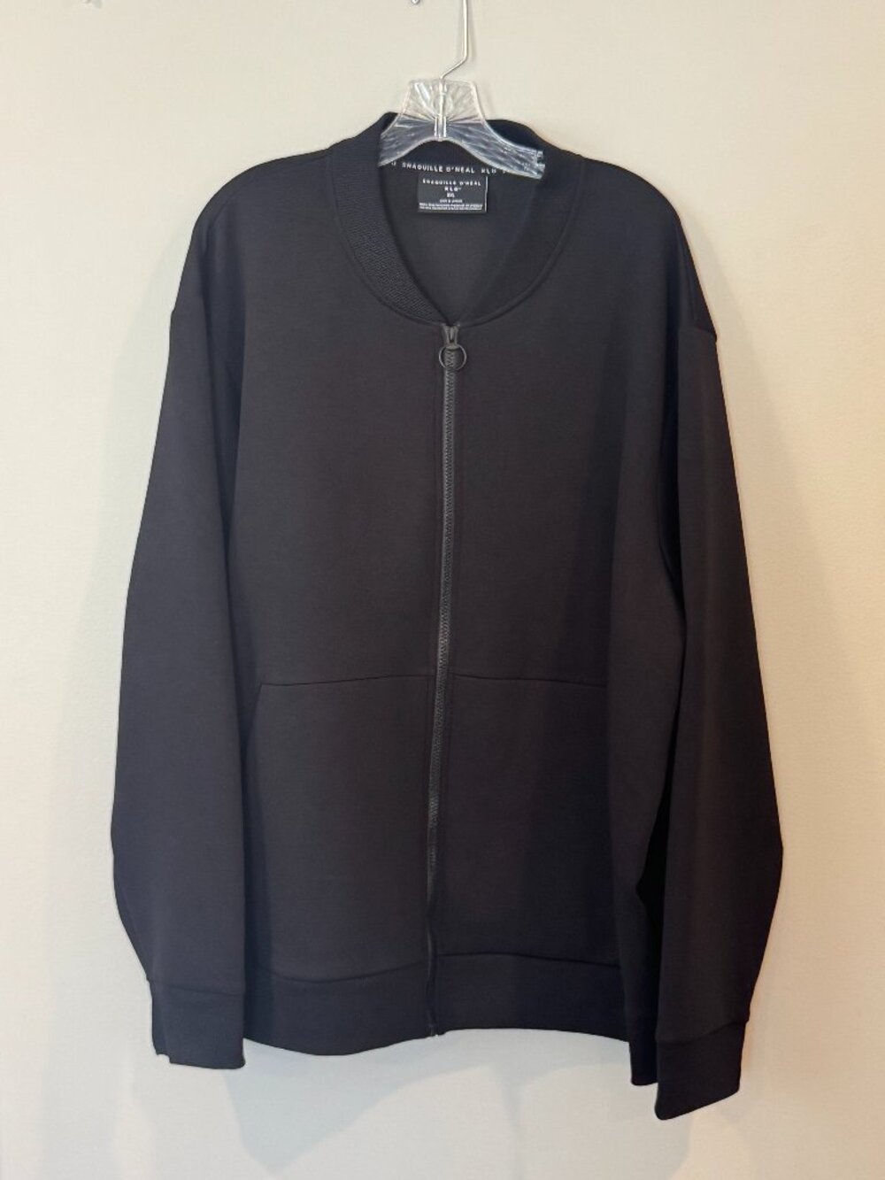 Shaquille O'Neal Mens 3XL Full Zip Jacket Sweatshirt Black Pockets
